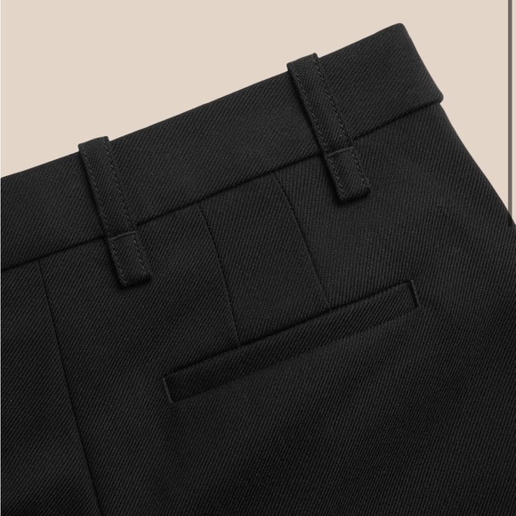 Banana Republic Lido Straight Italian Wool Pant Black 2 - Picture 3 of 9